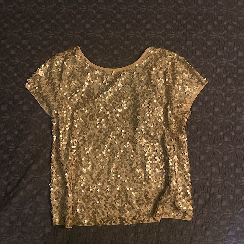 Sequin gold top